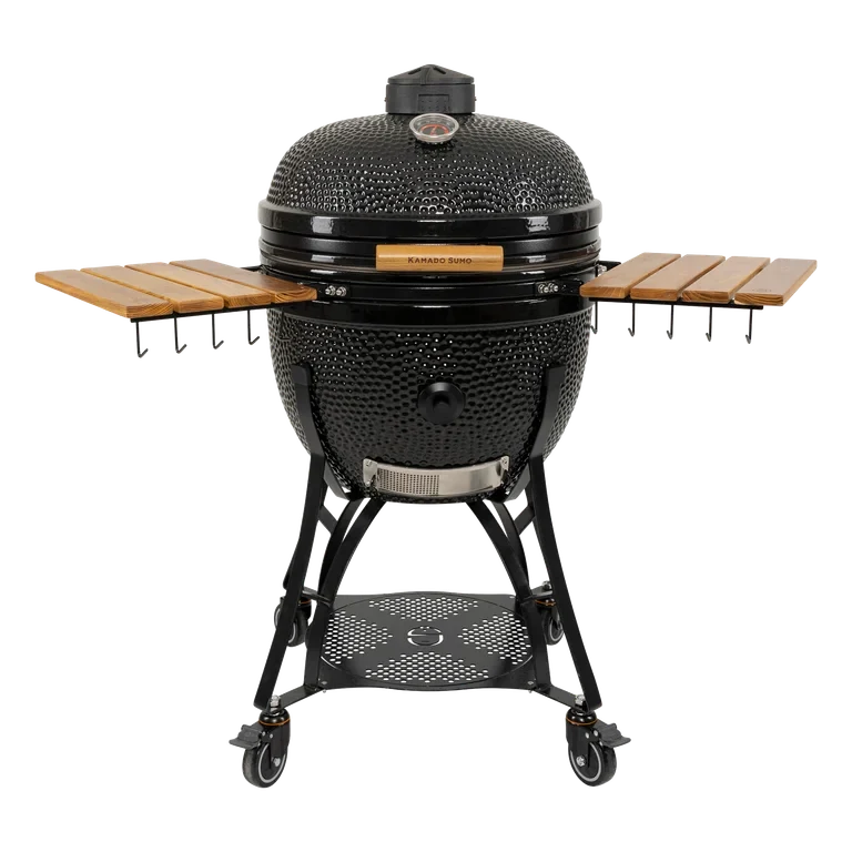 Kamado Sumo Maxi Gen 2 i svart keramik på stativ