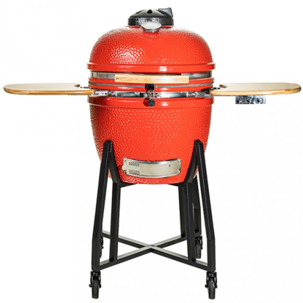 Röd Habanero Large kamadogrill med 47 cm grillyta på stativ